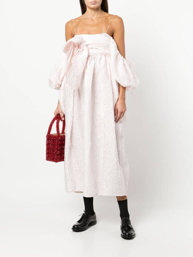 Cecilie Bahnsen Off-shoulder jurk Roze