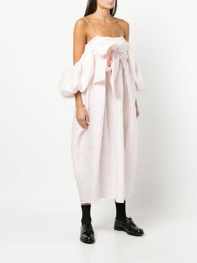 Cecilie Bahnsen Off-shoulder jurk Roze