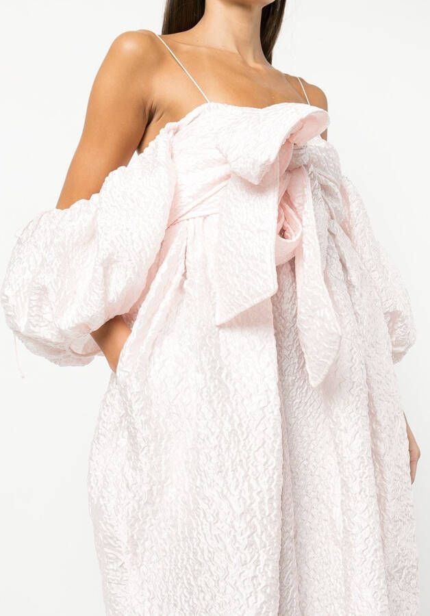 Cecilie Bahnsen Off-shoulder jurk Roze