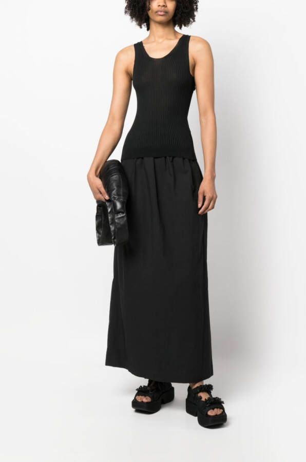 Cecilie Bahnsen Midi-jurk met striksluiting Zwart
