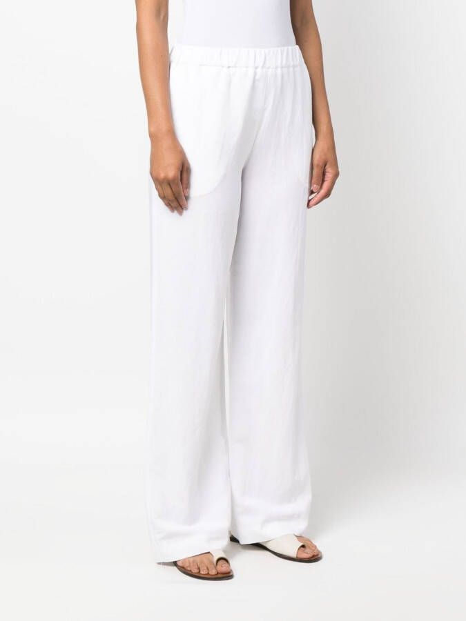Cenere GB Broek met wijde pijpen Wit