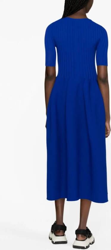 CFCL Ribgebreide midi-jurk Blauw