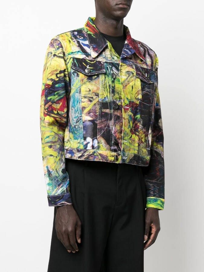 Charles Jeffrey Loverboy Bikerjack met print Geel