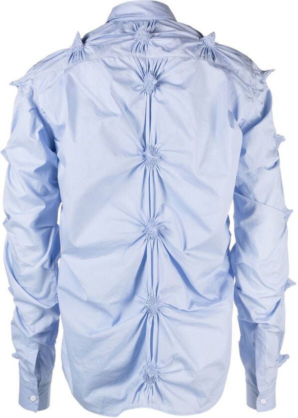 Charles Jeffrey Loverboy Gesmockt overhemd Blauw