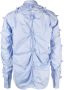 Charles Jeffrey Loverboy Gesmockt overhemd Blauw - Thumbnail 2