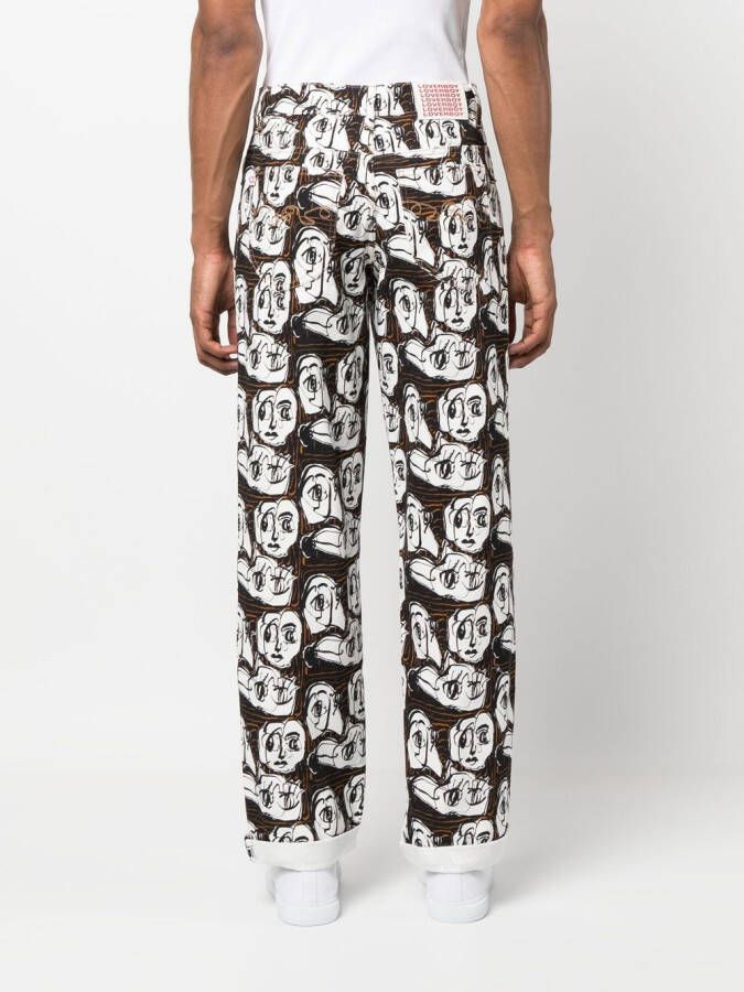 Charles Jeffrey Loverboy Trainingsbroek met print Wit
