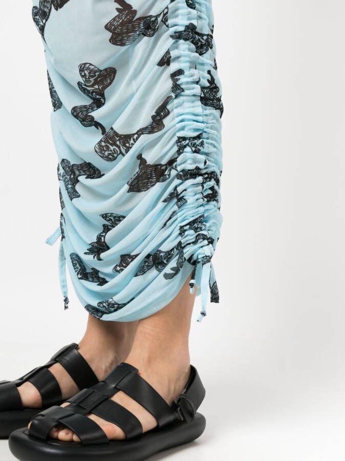 Charles Jeffrey Loverboy Midi-jurk met print Blauw