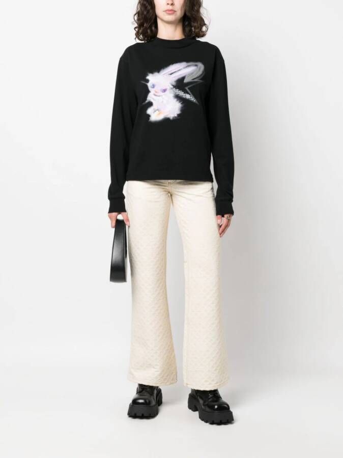 Charles Jeffrey Loverboy Jeans met jacquard Beige