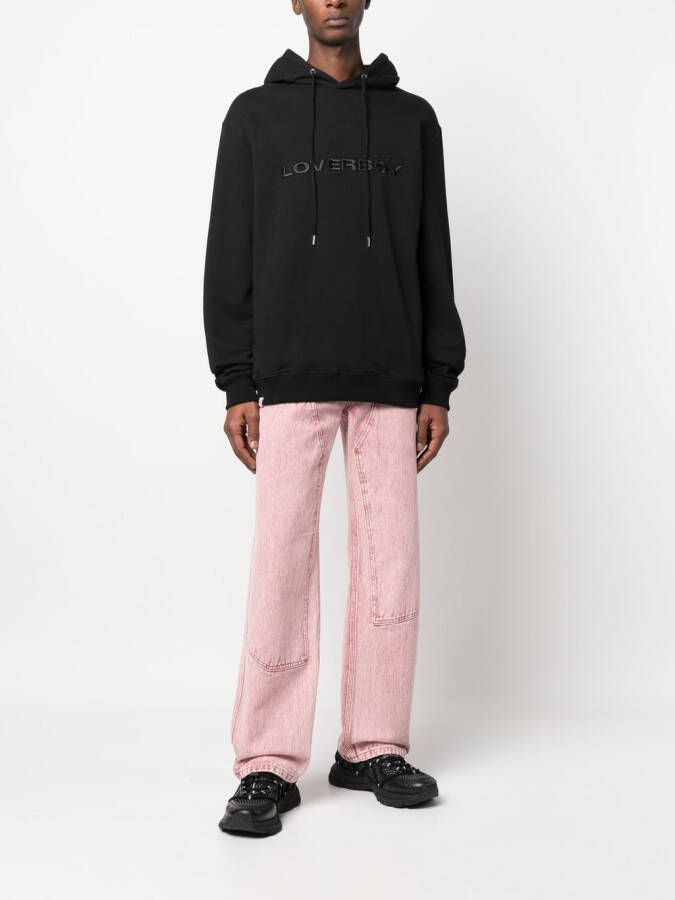 Charles Jeffrey Loverboy Hoodie met geborduurd logo Zwart