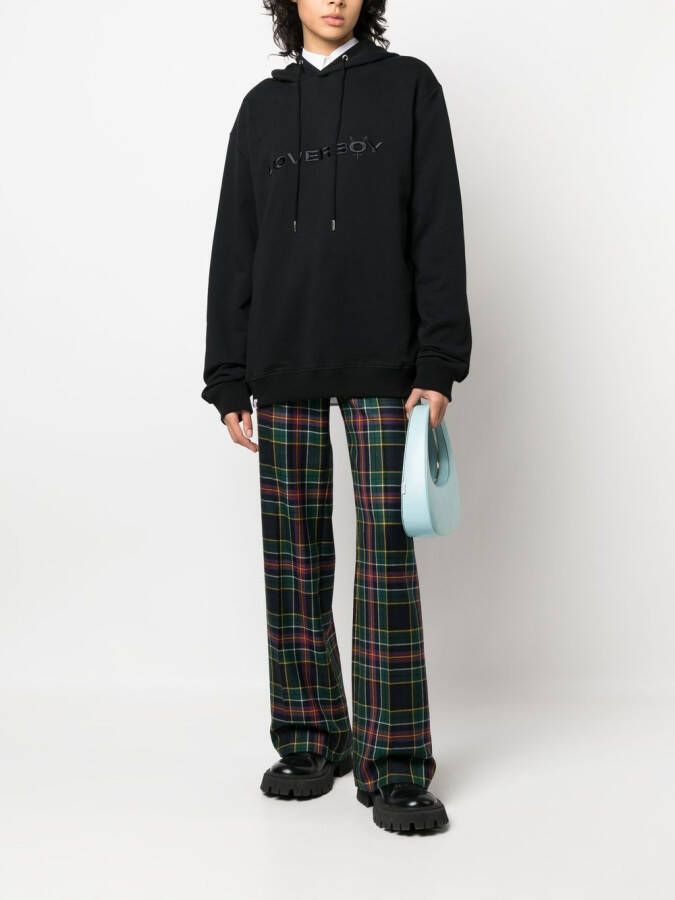 Charles Jeffrey Loverboy Hoodie met geborduurd logo Zwart