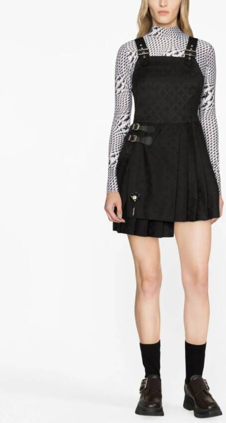 Charles Jeffrey Loverboy Mini-jurk met jacquard Zwart