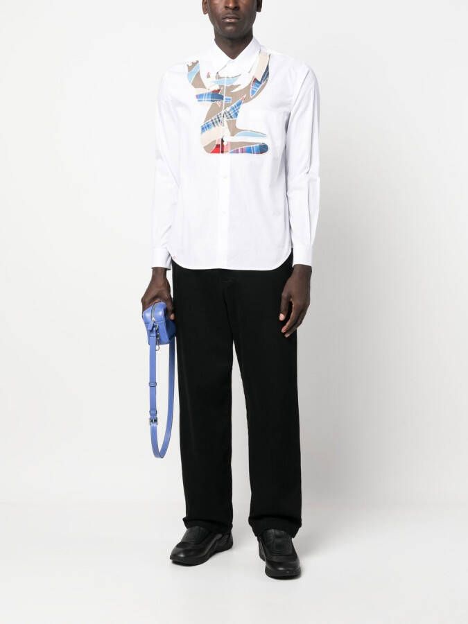 Charles Jeffrey Loverboy Shirt met patchwork Wit