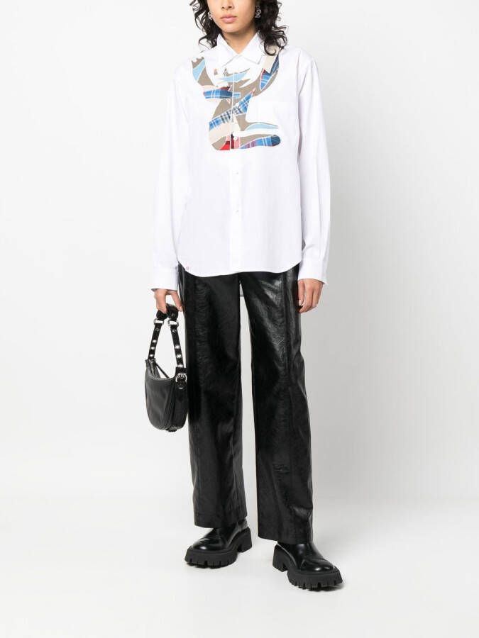 Charles Jeffrey Loverboy Overhemd met patchwork Wit