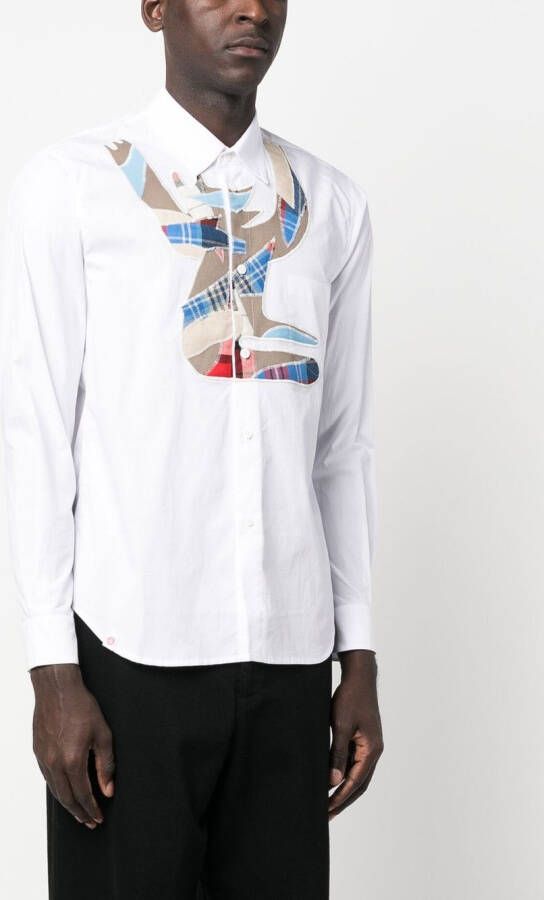 Charles Jeffrey Loverboy Shirt met patchwork Wit