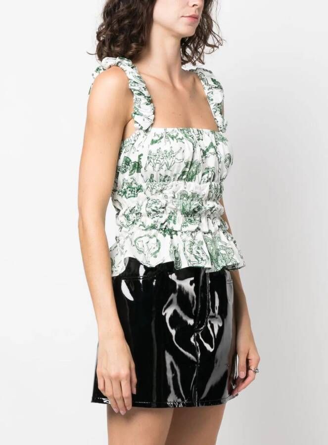 Charles Jeffrey Loverboy Top met print Wit