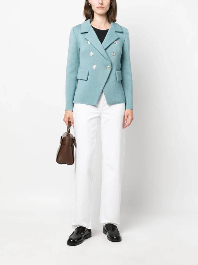 Charlott Blazer met dubbele rij knopen Blauw