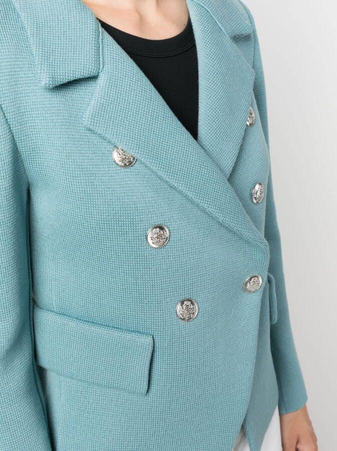 Charlott Blazer met dubbele rij knopen Blauw