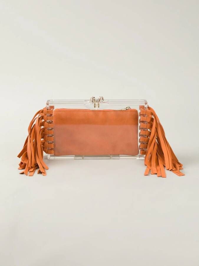 Charlotte Olympia 'Pandora' clutch Geel