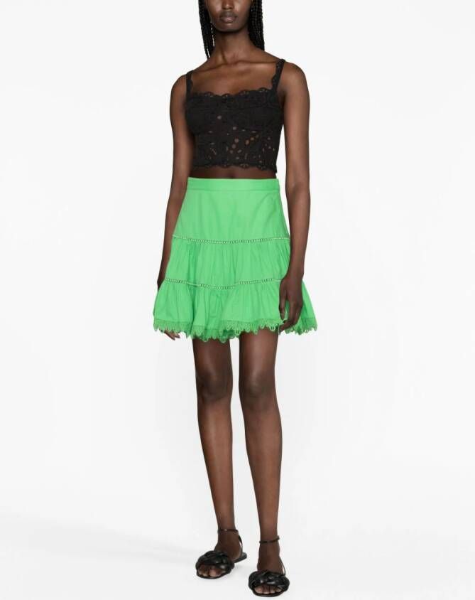 Charo Ruiz Ibiza Gelaagde mini-rok Groen