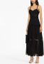 Charo Ruiz Ibiza Maxi-jurk met kanten afwerking Zwart - Thumbnail 2