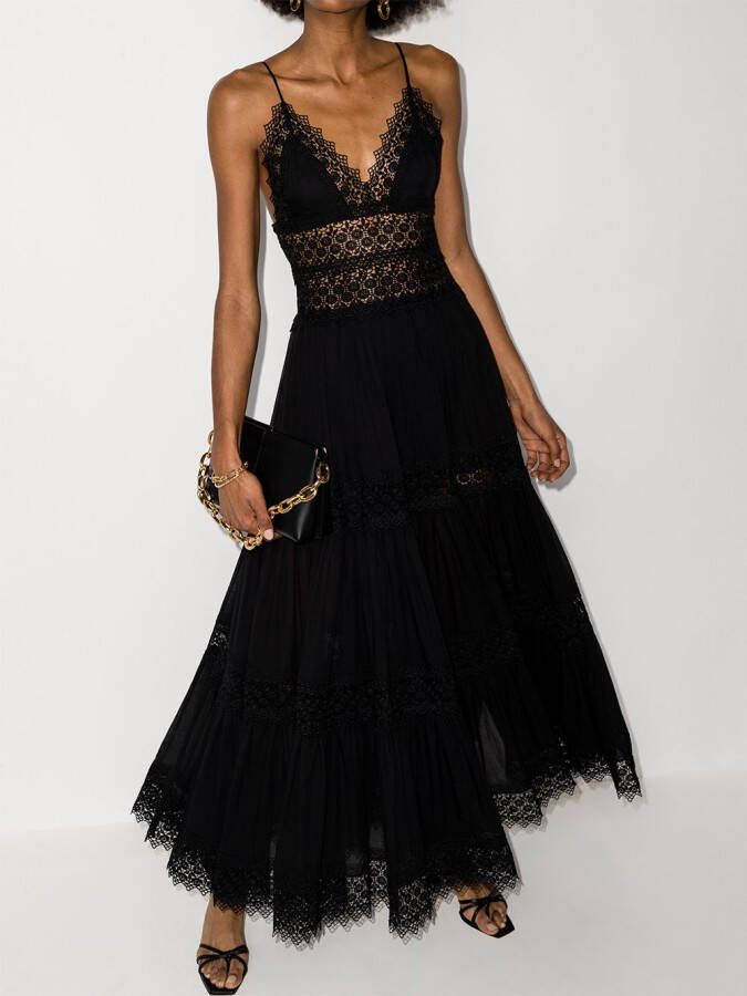 Charo Ruiz Ibiza Maxi-jurk Zwart