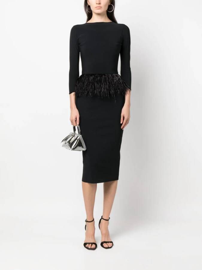 CHIARA BONI La Petite Robe Jurk met verendetail Zwart