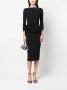 CHIARA BONI La Petite Robe Jurk met verendetail Zwart - Thumbnail 2