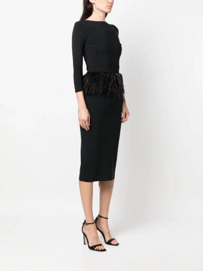CHIARA BONI La Petite Robe Jurk met verendetail Zwart