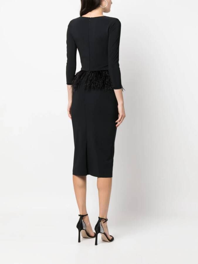 CHIARA BONI La Petite Robe Jurk met verendetail Zwart