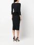 CHIARA BONI La Petite Robe Jurk met verendetail Zwart - Thumbnail 4