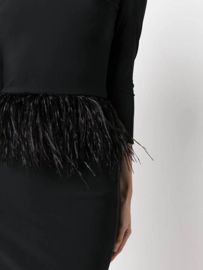 CHIARA BONI La Petite Robe Jurk met verendetail Zwart