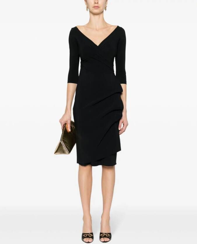 CHIARA BONI La Petite Robe Kleid Florien jurk met V-hals Zwart