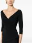 CHIARA BONI La Petite Robe Kleid Florien jurk met V-hals Zwart - Thumbnail 4