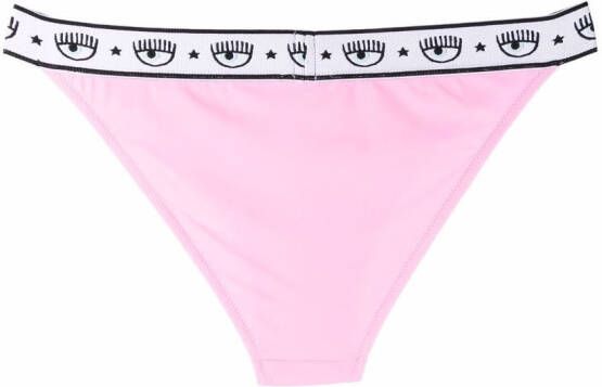 Chiara Ferragni Bikinislip met logoband Roze