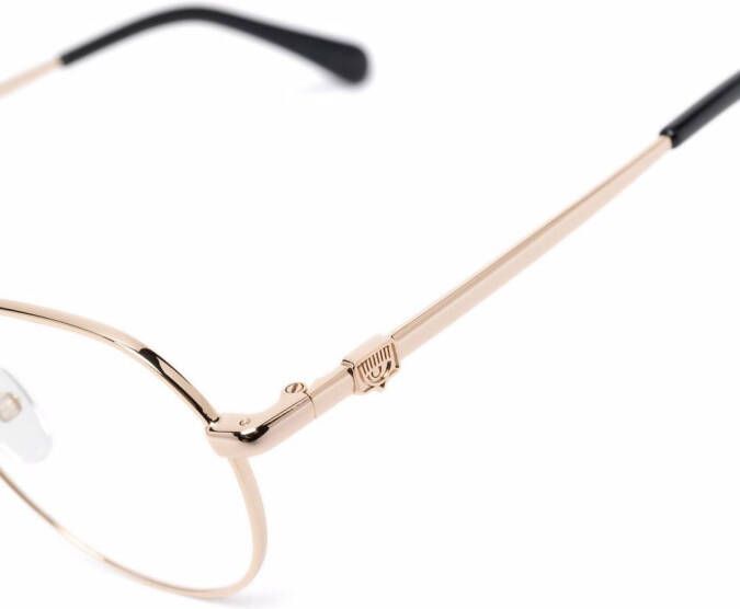 Chiara Ferragni Bril met rond montuur Goud