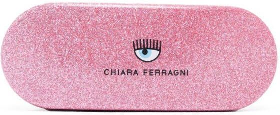 Chiara Ferragni CF 1019 S zonnebril met rond montuur Roze
