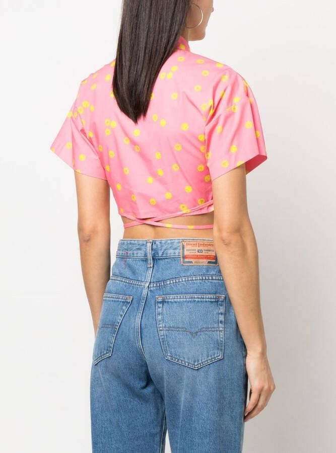 Chiara Ferragni Cropped blouse Roze