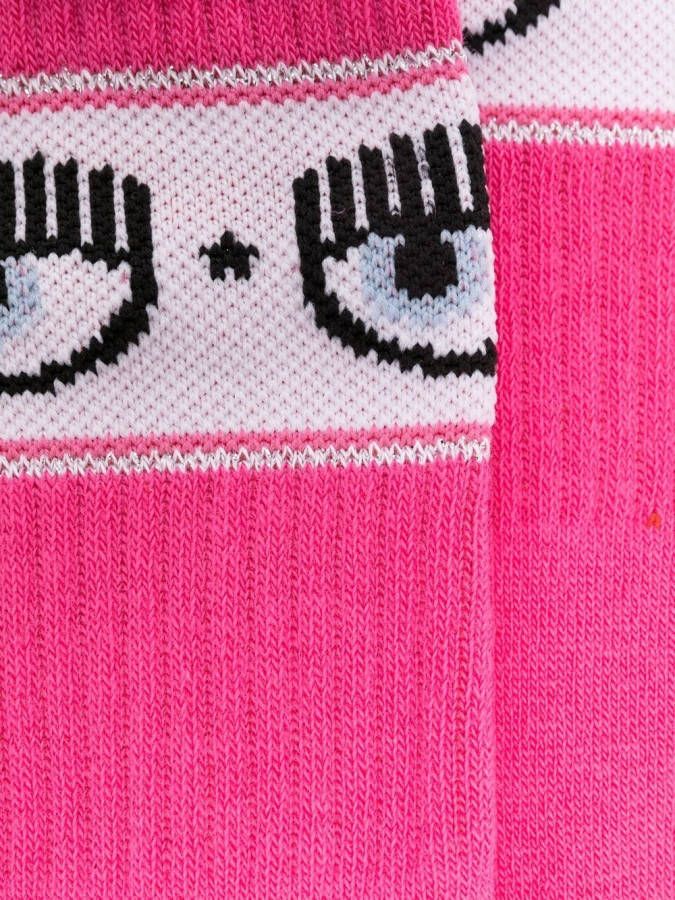 Chiara Ferragni Enkelsokken met patroon Roze