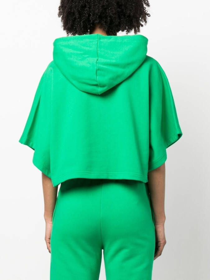 Chiara Ferragni Cropped hoodie Groen
