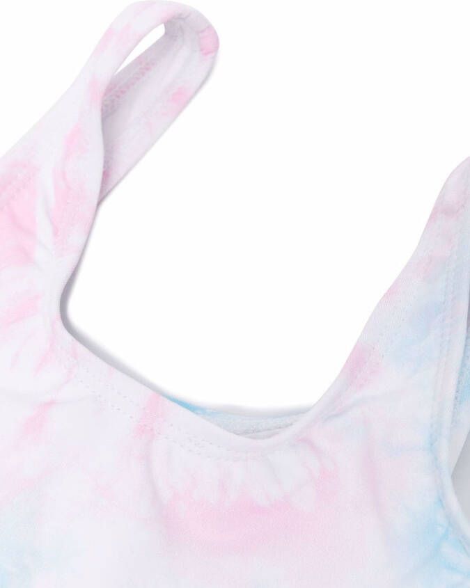 Chiara Ferragni Kids Bikini met tie-dye print Wit