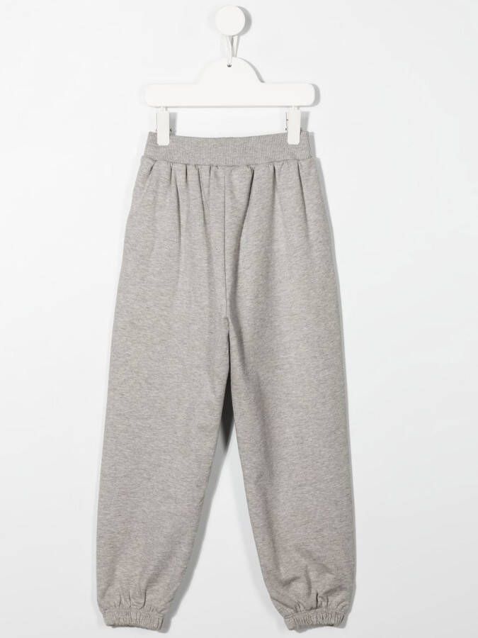 Chiara Ferragni Kids Broek met toelopende pijpen Grijs