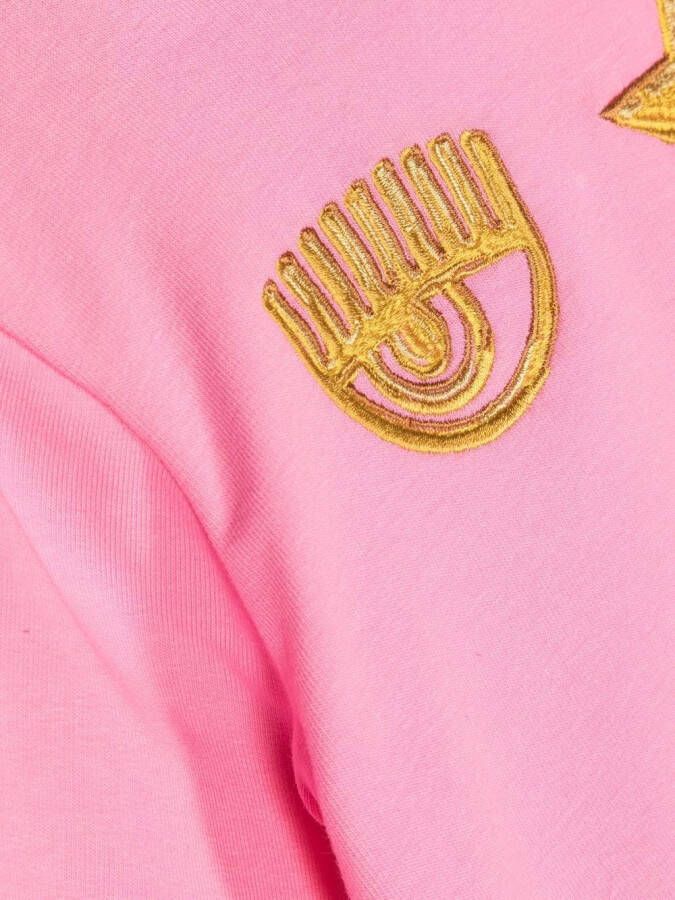Chiara Ferragni Kids Sweater met ronde hals Roze