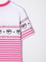 Chiara Ferragni Kids Gestreept T-shirt Wit - Thumbnail 3