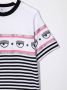 Chiara Ferragni Kids Gestreept T-shirt Wit - Thumbnail 3