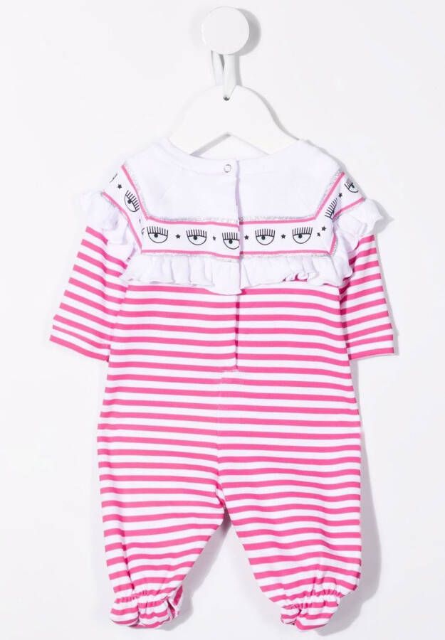 Chiara Ferragni Kids Gestreepte pyjama Roze