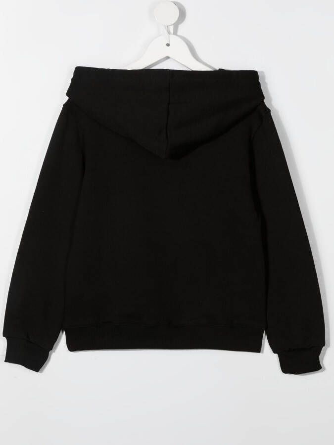 Chiara Ferragni Kids Hoodie met borduurwerk Zwart