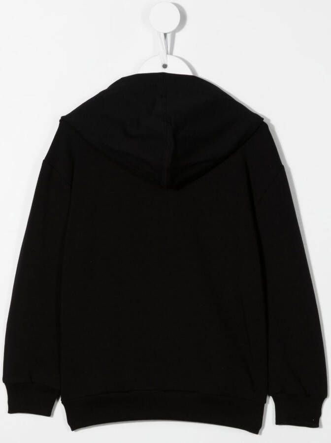 Chiara Ferragni Kids Hoodie met logopatch Zwart