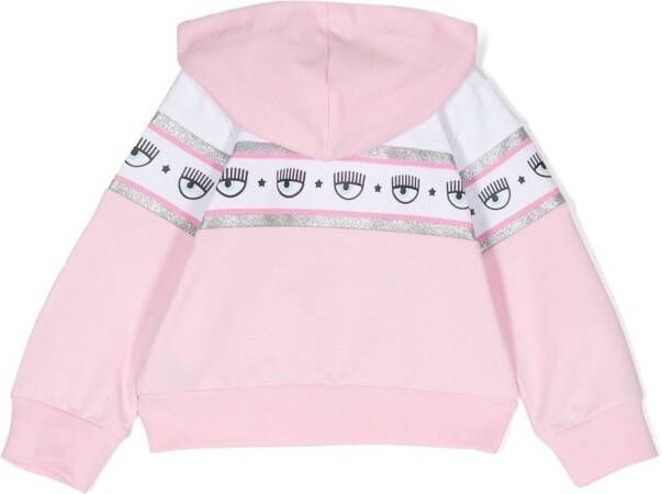 Chiara Ferragni Kids Hoodie met logoprint Roze