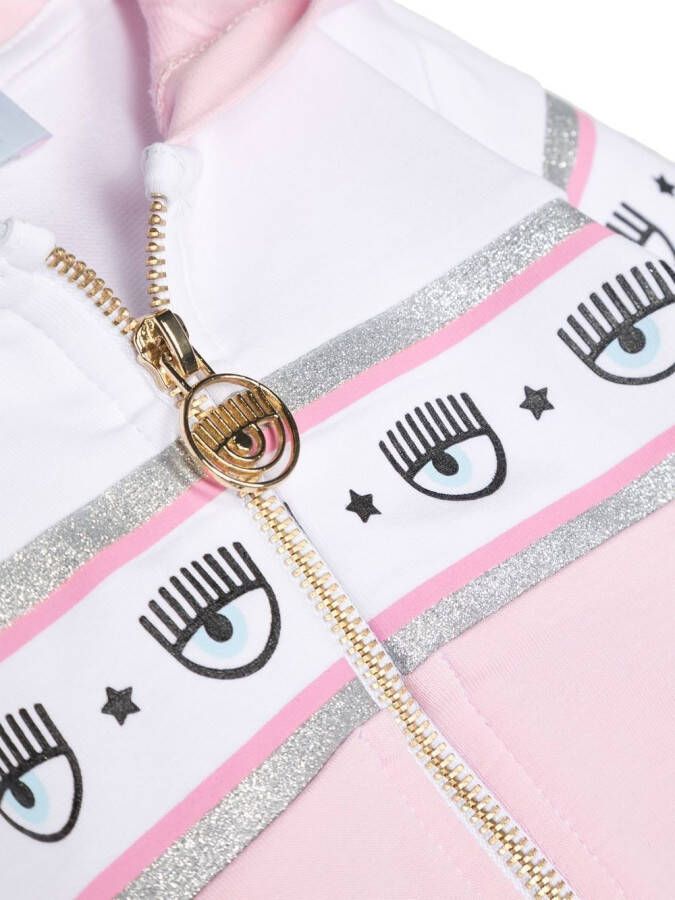 Chiara Ferragni Kids Hoodie met logoprint Roze