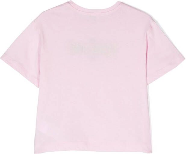 Chiara Ferragni Kids T-shirt met geborduurd logo Roze